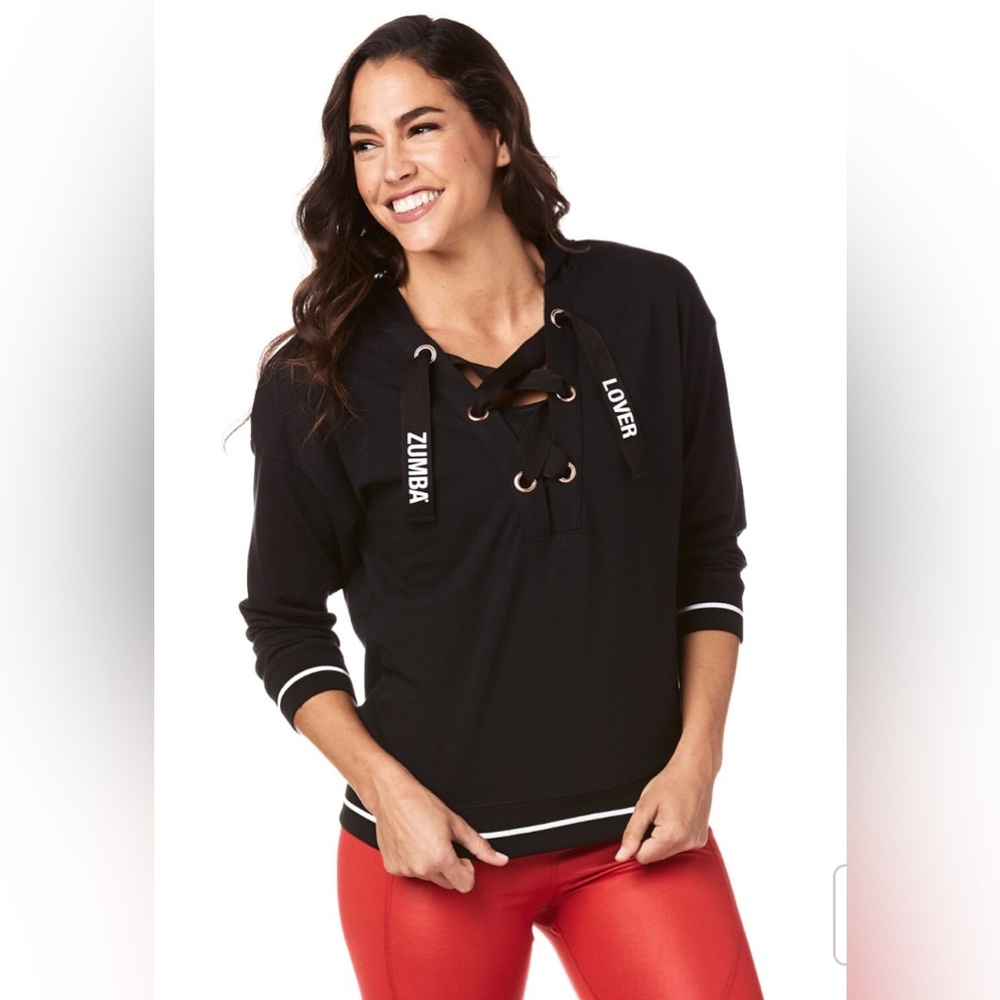 RARE FIND*****Zumba Lover Laced Up Pullover